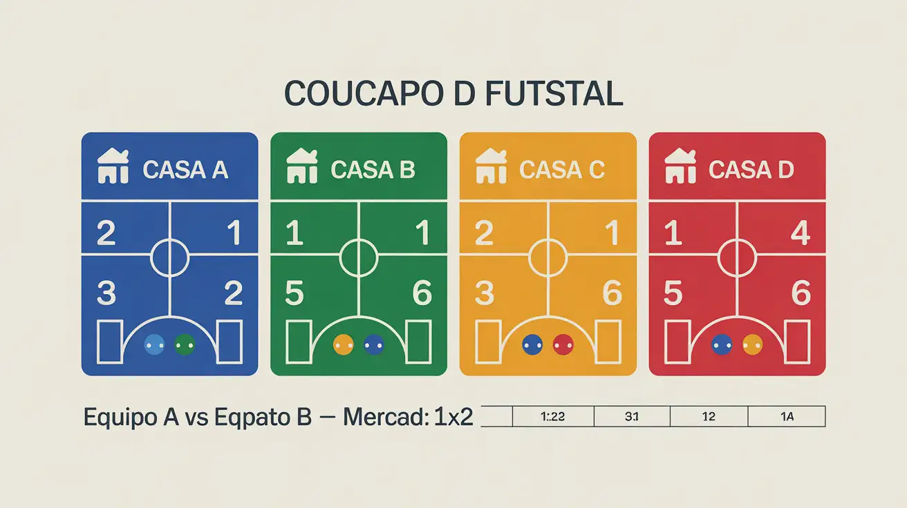 Comparador de cuotas de fútbol sala con diferentes operadores